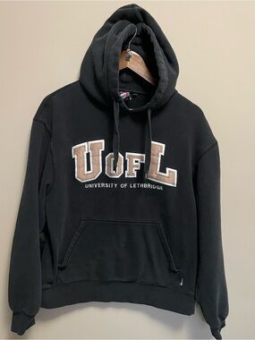 University of Lethbridge Black UofL Hoodie Men Women Medium